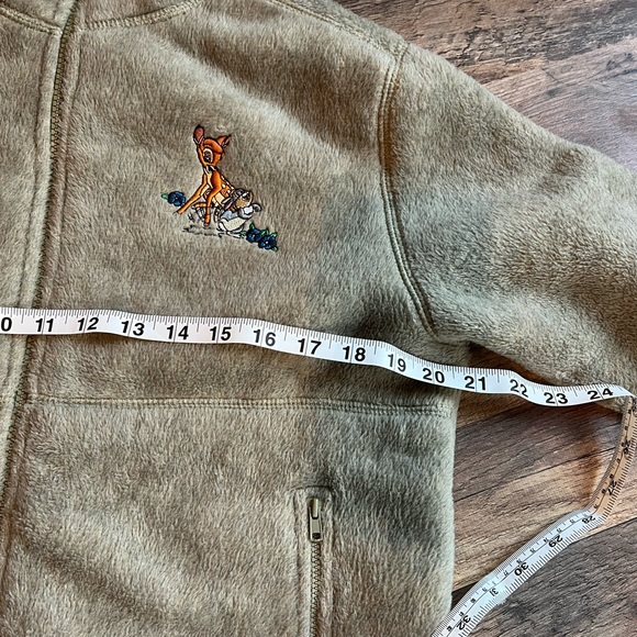 Walt Disney World Vintage Bambi Fleece Zip Sweater- Small - Picture 3 of 8